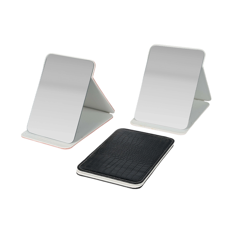 Mini espejo cosmético plegable