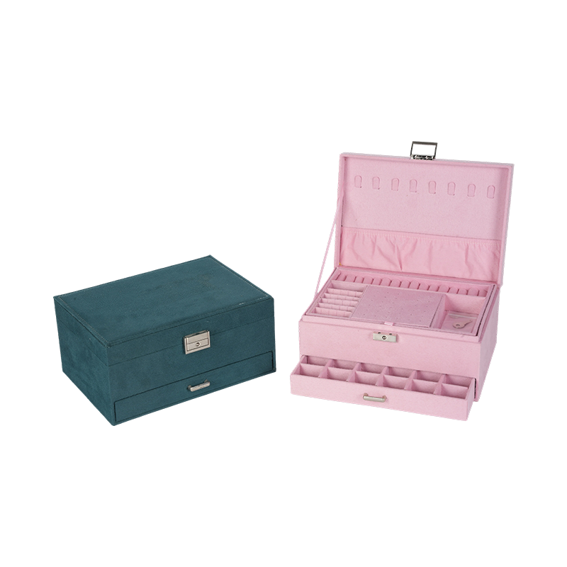Estuche de almacenamiento de joyas de terciopelo suave